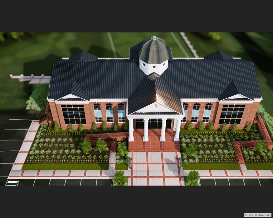 Liberty University Hancock Welcome Center rendered in CryEngine 3