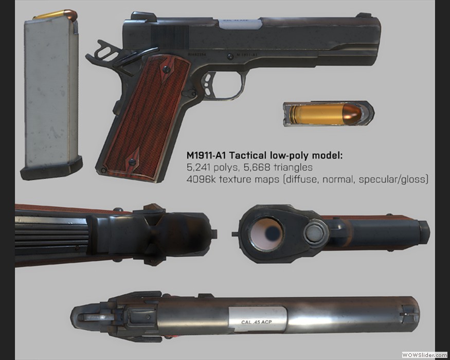 Game-ready M1911 A1 Pistol